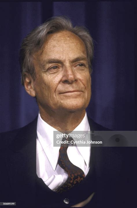 Challenger Commission Member Richard P. Feynman regarding report. News Photo - Getty Images