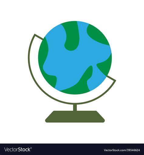 Globe flat design perfect for travel themed Vector Image