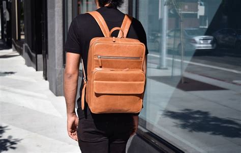 Laptop Backpack Men Leather Laptop Bag Men Black Leather - Etsy