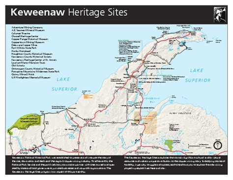 Keweenaw National Historical Park Official Map - 25970 Red Jacket Road Calumet Michigan 49913 ...