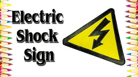 How to Draw Electric Shock Sign step by step - SLD - YouTube