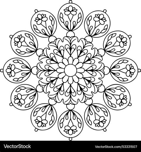 Mandala art design circle Royalty Free Vector Image