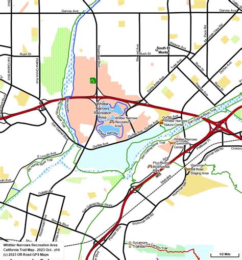 Whittier Narrows Recreation Area - California Trail Map