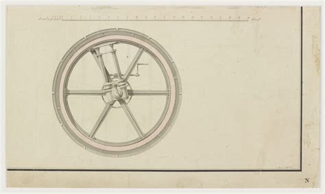 Watercolour of a cylindrical tunnelling shield - Brunel Museum