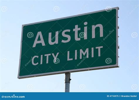 Austin City Limit Sign stock image. Image of austin, road - 4716975