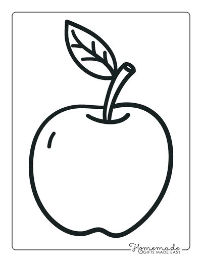 Free Printable Apple Template and Apple Coloring Pages