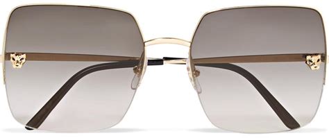 Cartier Gold & Grey Panthère Sunglasses (CT0121S) | Incorporated Style