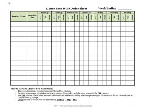 Bar Stocktake Spreadsheet pertaining to Sample Bar Inventory Form And Stocktake Template ...