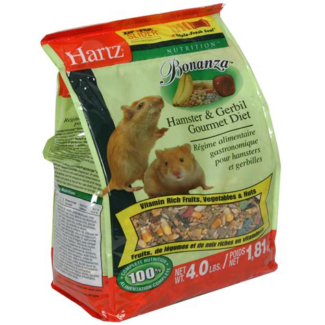 Hartz Nutrition Hamster & Gerbil Gourmet Diet, Bonanza, 4 lb (1.81 kg) - Pet Supplies - Small ...