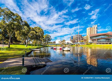 Adelaide City Skyline by Torrens River Editorial Stock Image - Image of adelaide, casino: 163864789