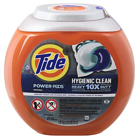 Tide Power Pods Pacs Heavy Duty 10X Hygienic Clean Original Detergent ...