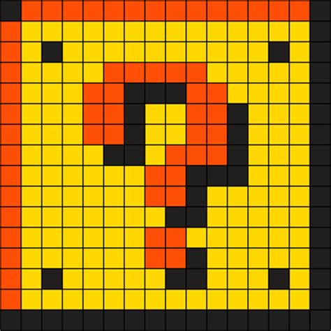 Mario Question Mark Block Pixel Art