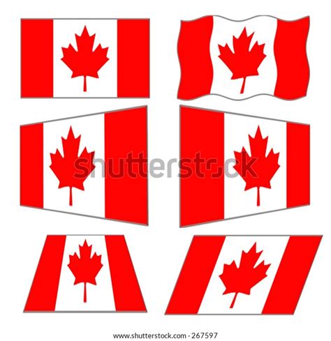 6 Canadian Flag Designs Vector Stock Vector (Royalty Free) 267597 ...