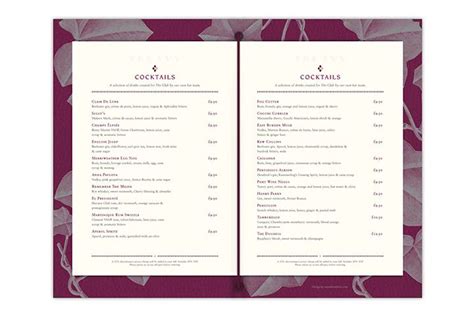 The Ivy menu by United Creatives » Retail Design Blog | Modern branding ...