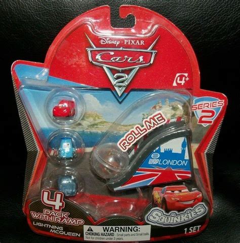 Disney Pixar Cars 2 Squinkies W/ Ramp Lightning McQueen NEW - Other