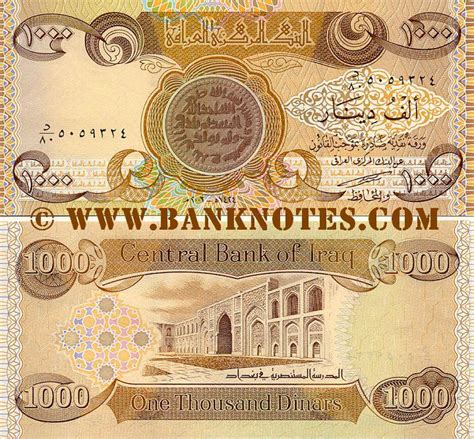 Iraq 1000 Dinars 2003 - Iraqi Currency Bank Notes, Middle Eastern Paper ...