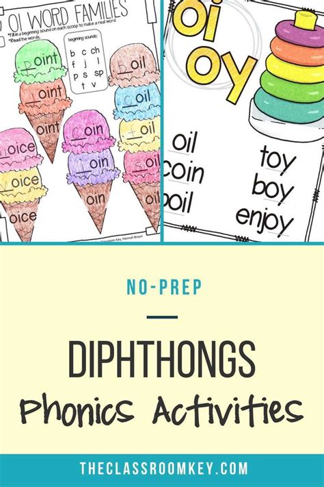 Diphthong Activities | Phonics activities, Teaching reading ...