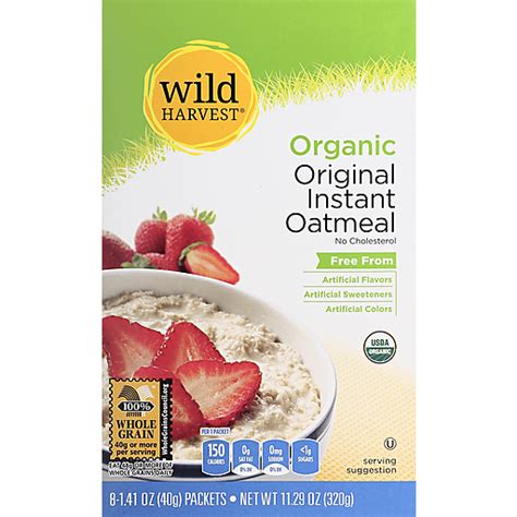 Wild Harvest Organic Oatmeal, Instant, Original | Oatmeal & Hot Cereal | Jack's Fresh Market