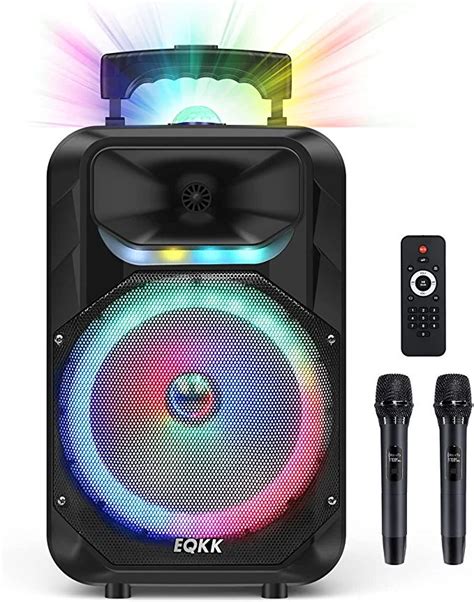 2023 Portable Karaoke Machine for Adults and Kids with 2 Wireless Microphones New 10" Subwoofer ...