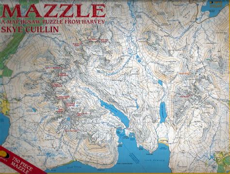 Mazzle - Harvey Map Puzzle of Cuillin Skye Scotland - 750 Piece | Barneys News Box