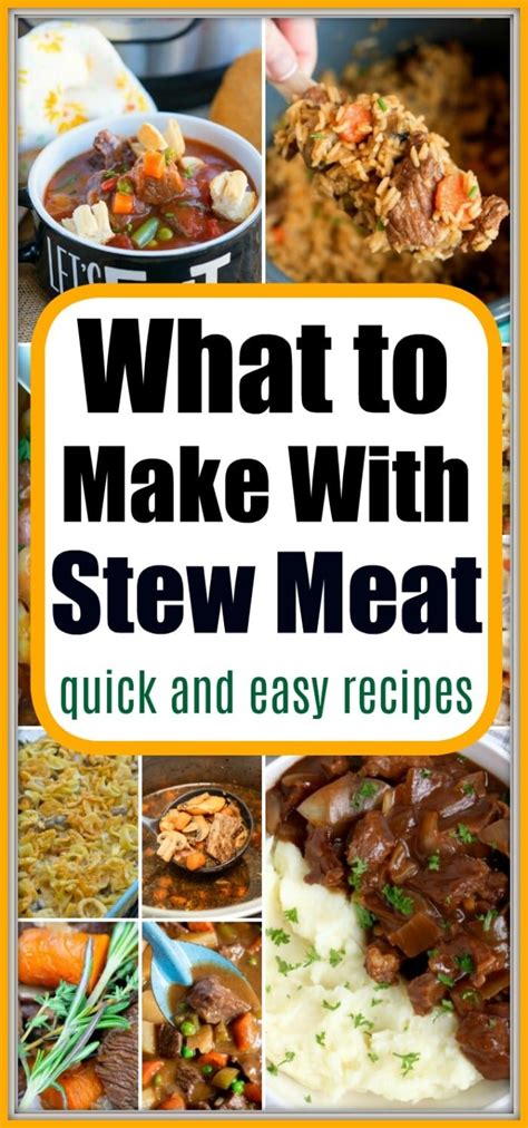 Quick Stew Meat Recipes - Easy Recipes Using Beef Stew Meat