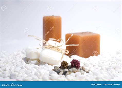 SPA zen candles and soap stock image. Image of lifestyles - 4635673