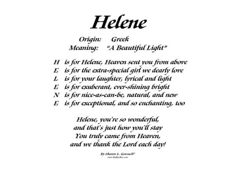 Meaning of Helene - LindseyBoo