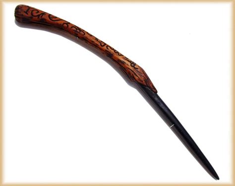 Bellatrix Lestrange's first wand Fully Hand-carved by DarkWoodArts