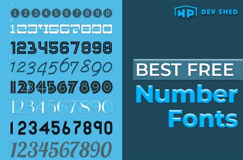 Different Number Styles Font