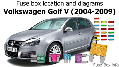 Fuse box location and diagrams: Volkswagen Golf V (mk5; 2004-2009) - YouTube