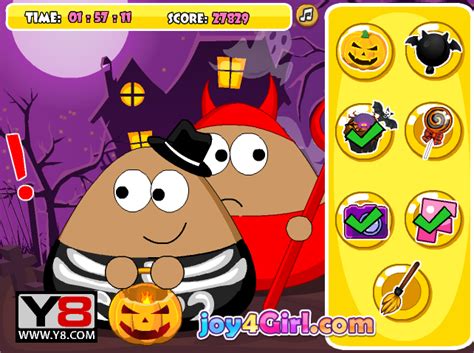 Pou Halloween Slacking - Play Online on Flash Museum 🕹️