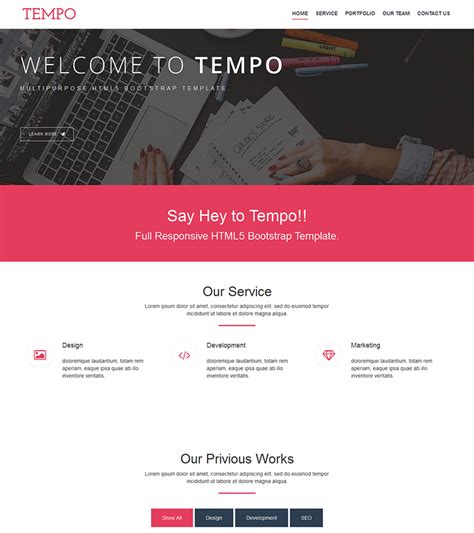 15 Free Bootstrap Landing Pages Templates