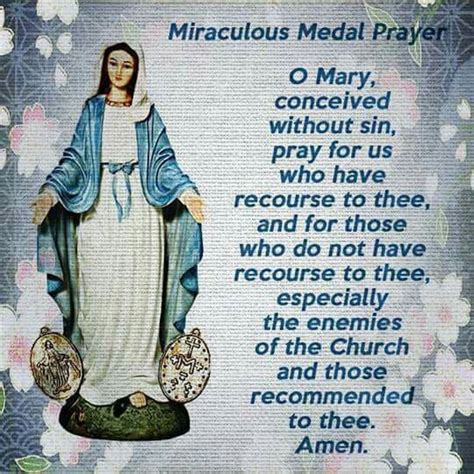 Prayer for miraculous medal. | Catholic prayers daily, Blessed mother mary, Faith prayer