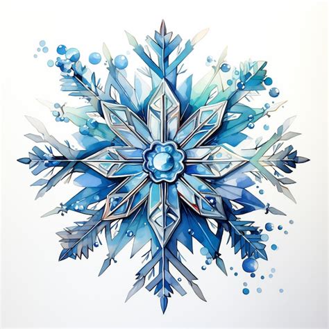 Premium AI Image | Watercolor Winter Snowflakes Holiday Art Graphic ...