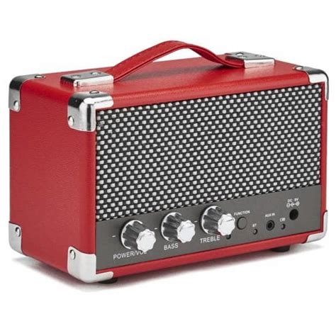 GPO Westwood Retro 25W Bluetooth Speaker with Subwoofer - Red - from ...