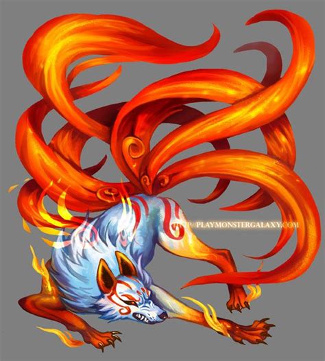 an orange and blue dragon with red hair on it's back, flying through ...