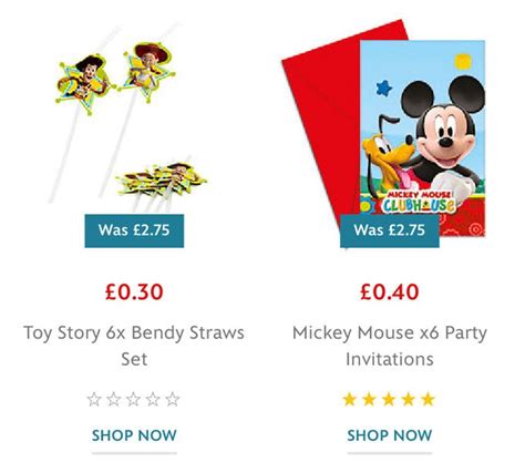 Disney Sale. Prices from 30p at Disney Store