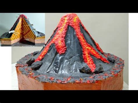 How To Make Volcano Model For School Project | Inside Of Volcano ...