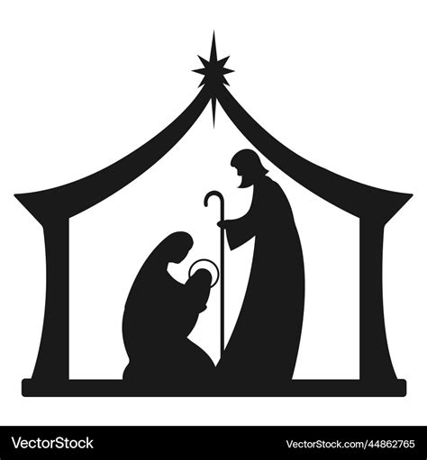 Christian christmas nativity scene 15 Royalty Free Vector