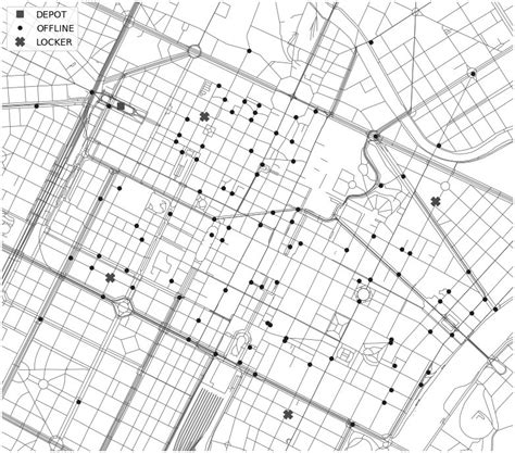 Area considered in the case study. Note that in the figure the mobile... | Download Scientific ...