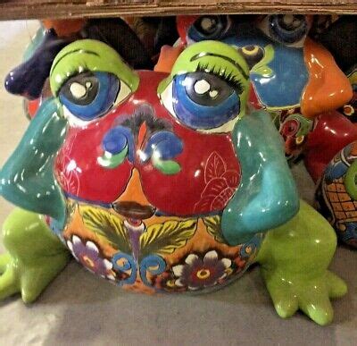 TALAVERA MEXICAN POTTERY - ANIMALS-(H) LG ROUND FROG PLANTER ***FREE FREIGHT*** | eBay