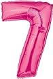 Amazon.com: Pink #7 Balloon 40" High Large Balloon Number Shaped Birthday Party: Party Balloons ...