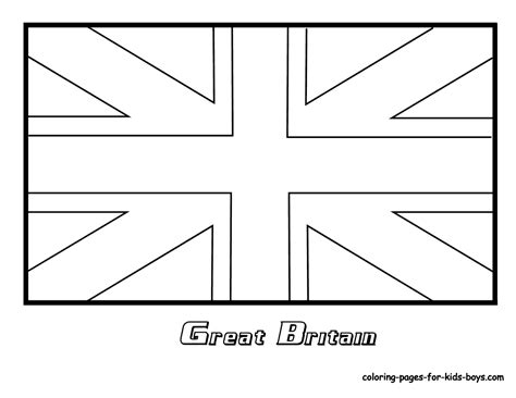 Flag of Britain Coloring Page