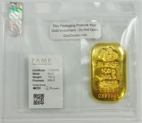 PAMP Suisse Gold Bar 100 g: Best Pricing & Low Premiums