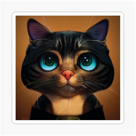 "Cute Blue Eyed Tabby Cat" Sticker for Sale by ddanger1 | Redbubble