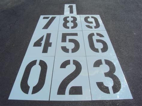 Parking Lot Number Stencils By American Striping Columbus Ohio