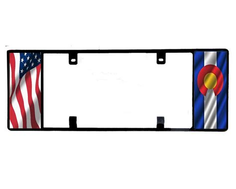 COLORADO & USA Flag License Plate Picture Frame Street Legal - Etsy