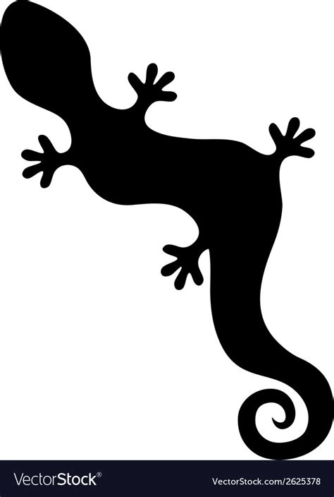 Lizard silhouette Royalty Free Vector Image - VectorStock