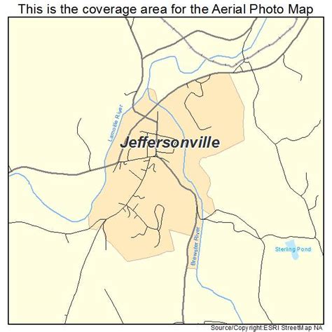 Aerial Photography Map of Jeffersonville, VT Vermont