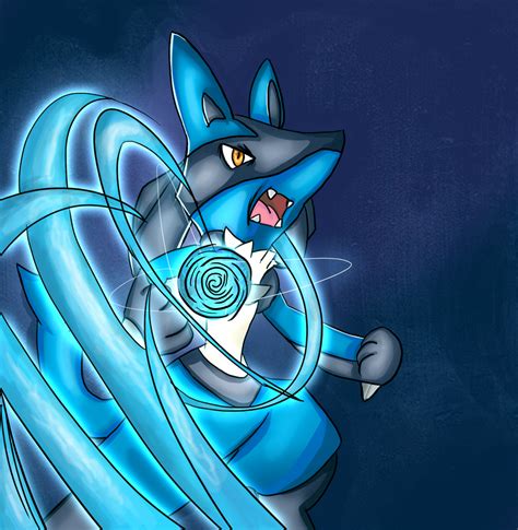 Lucario - Aura Sphere by XxSarahJxX on DeviantArt